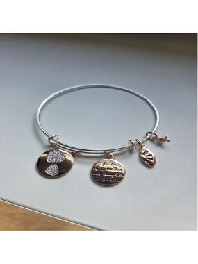 Women's Unbranded Silver Rose Gold Charm Bracelet One Size